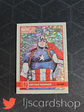 2021-22 Upper Deck Marvel Annual Captain America #12 Silver Sparkle B SPM picture