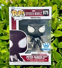 In Hand Funko Pop Peter Parker Symbiote Suit Spider-man Funko (Exclusive) #975 picture