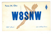 Ham Radio Vintage QSL Card     W8SNW   1959   Parma, Ohio picture