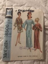 VTG 60s Misses' Robe in 2 Lengths Size 16 McCall's 8506 Sewing Pattern Bust 36'' picture