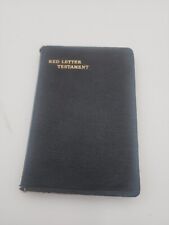 Vintage 1913 Red Letter New Testament - gilt edge, color illustrations picture