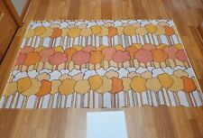 Awesome RARE Vintage Mid Century retro 70s 60s sheer org peach trees fabric WOW picture