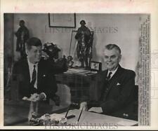 1961 Press Photo President Kennedy and John Diefenbaker talk in Ottawa, Canada. picture
