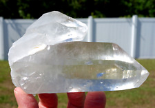 Brilliant Clear QUARTZ Penetrator Crystal Point with Record Keepers For Sale picture