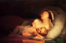 Dream-art Oil painting sleeping Mother-and-Child-Thomas-Sully-Oil-Painting art picture