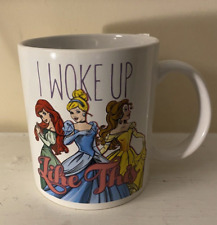NEW Official Disney Princess I WOKE UP LIKE THIS 14 oz Ceramic Coffee Mug picture