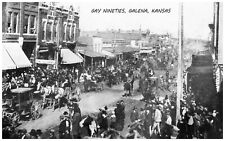 Galena Kansas North Main Street In 1898 Reprint Postcard  #86092 picture