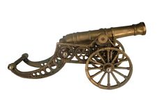 Vintage Antique Brass Field Gun Cannon War Canon Large Ornament Heavy Weight picture