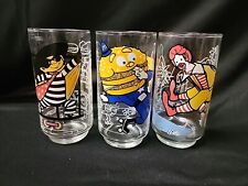 3x 1977 McDonalds Glasses Collectors Series Hamburgler Ronald Big Mac picture