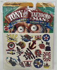 Vintage Rare Banned 1993 Mattel Tony the Tattooed Man Unused Tattoo Sheets 4670 picture