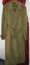 US ARMY Raincoat Mens W4366  Military Rain Overcoat OD Green 1950's picture