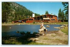 c1960s Squaw Valley Lodge Exterior Squaw Valley Lake Tahoe CA Trees Postcard picture