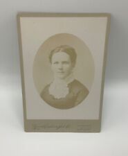 Cabinet Card-Stern Middle Aged Woman-NY Photo Studio Vintage Mid 1800s picture