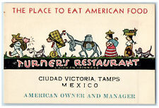 c1950's Turner's Restaurant Chicken-Dinners Ciudad Victoria Mexico Postcard picture