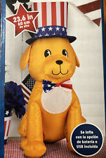New Gemmy Patriotic Pup Puppy Airblown Inflatable Uncle Sam Hat Stars & Stripes picture