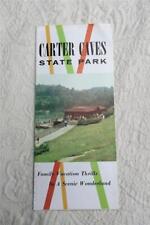 RARE VINTAGE TRAVEL BROCHURE ~ CARTER CAVES STATE PARK ~ OLIVE HILL KENTUCKY ~NR picture