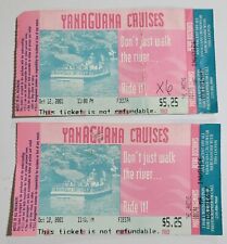 Vintage San Antonio Riverwalk Cruise 2 Ticket Stubs 2001 Yanaguana Cruises picture