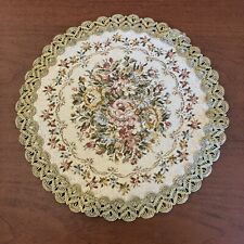 Vintage Needlepoint Tapestry Doily Centerpiece Made In Germany picture