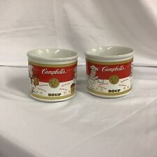 Houston Harvest 2001 Campbell's Soup Ceramic Collectible Mugs - Set of 2 - 3.25