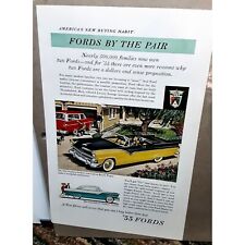 1955 Ford Fairlane Sunliner Victoria Print Ad vintage 50s picture