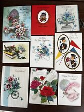 Vintage 1960s Graduation Used Greeting Card Lot 9 Cards picture