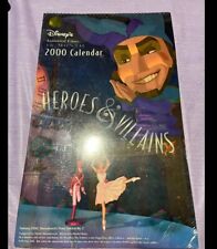 NOS Vintage Disney Heroes And Villains 2000 Calendar Sealed picture