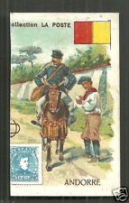Andorra Postman Horse Flag stamp Map ca 1899 picture