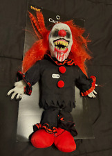 SPIRIT HALLOWEEN Crouchy The Clown Animated Talking DOLL Prop Brand NEW picture