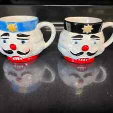 VTG Pair Ceramic Nutcracker coffee mugs picture