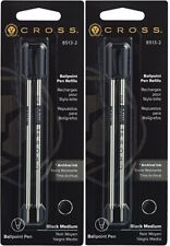 Cross Genuine Ballpoint Pen Refills, #8513-2, Black Medium, 2 Packs, 4 Refills picture
