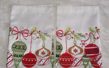 Set of 2 Window Valance, Embroidery Christmas Garland 41 Width, 14.5 Length picture
