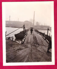 1944 Louvain Belgium Pontoon Bridge Original 4x5 Photo picture