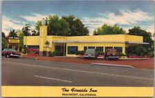 BEAUMONT California Postcard THE FIRESIDE INN Restaurant Highway 99 Linen c1940s picture
