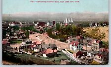 View From Prospect Hill c1900's Salt Lake City Utah UT Vintage Mitchell Postcard picture