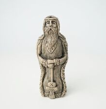 Saint Slavic Small Figurine Old Man Gray Ceramic Vintage Religious Art For Decor picture