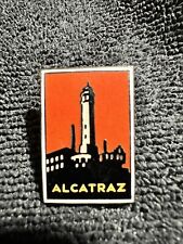 Vintage Alcatraz Lapel Pin California Travel Souvenir Gift-Bought At Alcatraz picture