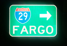 FARGO Interstate 29 route road sign - North Dakota, Minot, Jamestown, Bismarck picture