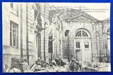Antique 1918 The Interior of Seminary Verdun France After WW I Damage Postcard picture