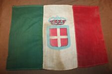 Original Pre WW2 Royal Italy (Italian) Cotton Flag w/Crown, 16