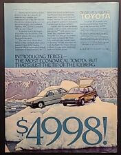 1982 Toyota Tercel The Most Economical Toyota... Vtg 1980's Magazine Print Ad picture