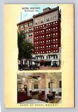 Savannah GA-Georgia, Hotel Whitney, Lobby, Advertising, Vintage c1939 Postcard picture