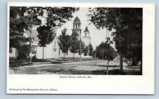 Postcard Church Street, Oakland ME Maine UDB A173 picture