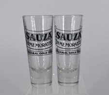 Lot of 2 Sauza Natural Gold Tequila Commemorativo Shot Glasses Bar Man Cave picture
