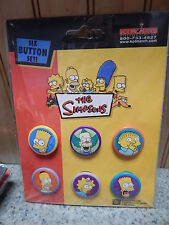 BRAND NEW  6 SIMPSONS SIX BUTTON SET ROUND BART HOMER  picture