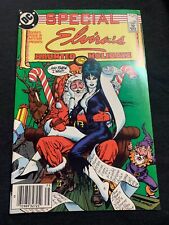 DC SPECIAL Elvira's Haunted Holidays #1 NEWSSTAND VARIANT  1987 Christmas picture