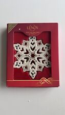 Lenox 2010 Annual Jeweled Snowflake Ornament with Green Gems NEW IN BOX picture
