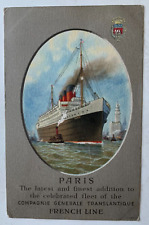 1921 Ship Postcard CGT French Line Steamship 