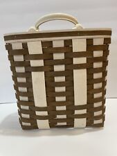 Longaberger 2017 Simple Living Tall Tote Basket ToGo Canvas Handles No Protector picture
