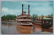 Postcard Disneyland Mark Twain Riverboat Frontierland Early View ASI P12293 picture