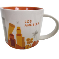 Starbucks Los Angeles Coffee Cup Mug You Are Here Ceramic 2017 White Orange 3.5